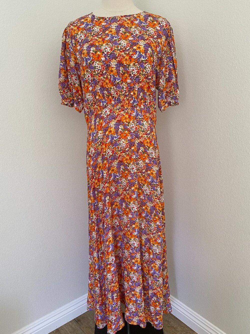 NWT Faithfull the Brand Beline Midi Dress Meja Floral Print - L